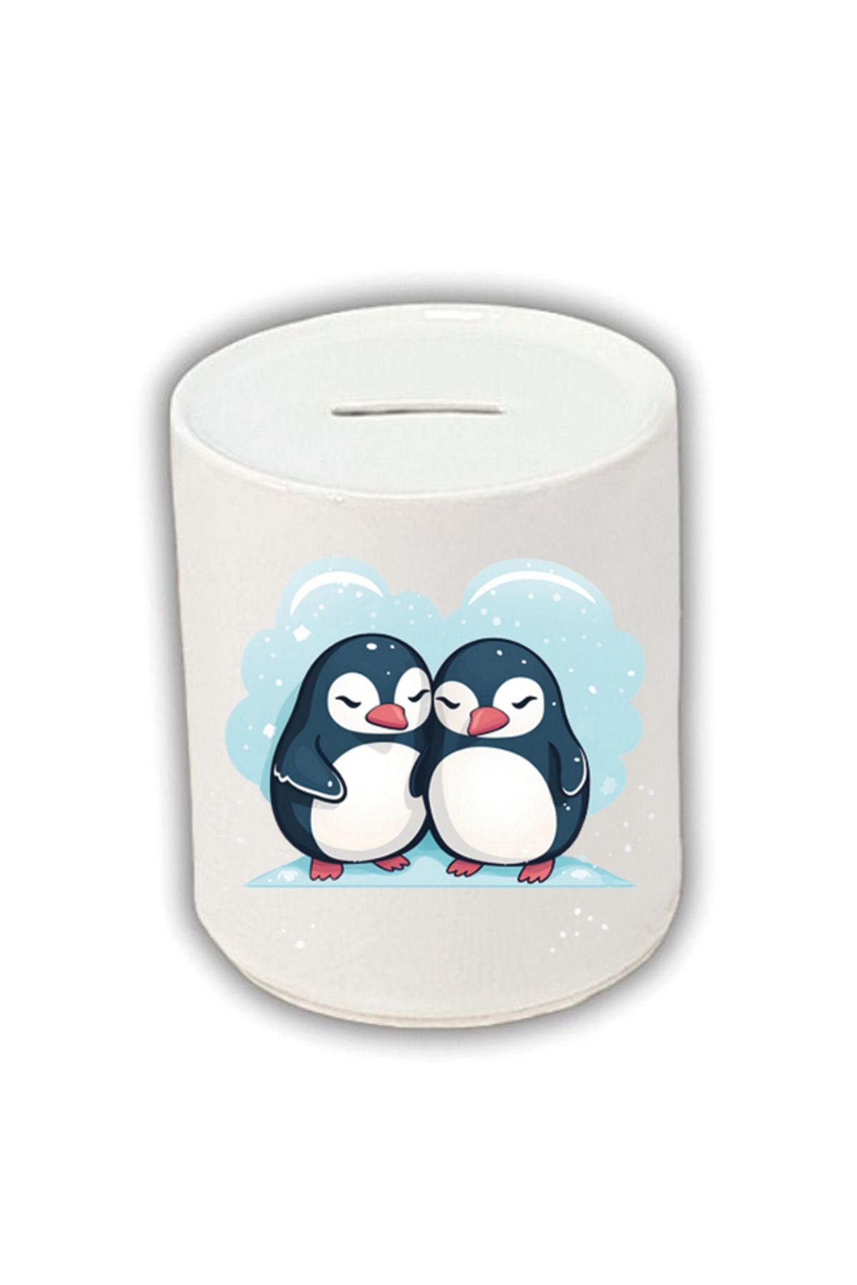 Penguenler Baskılı Kumbara - Para Biriktirme Kumbarası