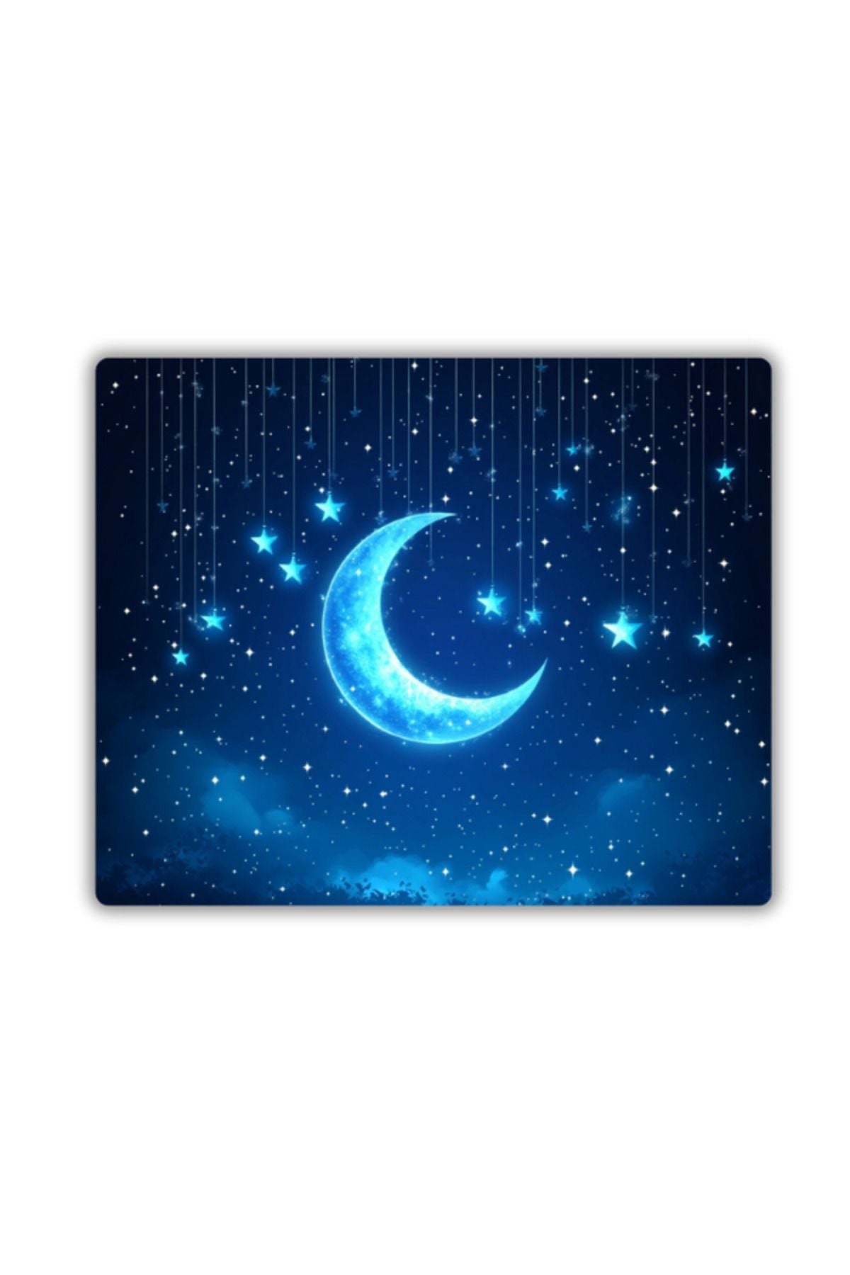 Ay ve Yıldızlar Baskılı Mouse Pad 18x22 cm