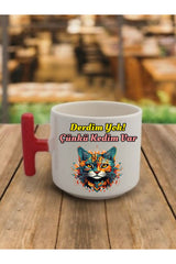 Derdim Yok Çünkü Kedim Var Kahve Bardağı Kupa Bardak - Seramik Çay, Kahve Hediyelik Bardağı