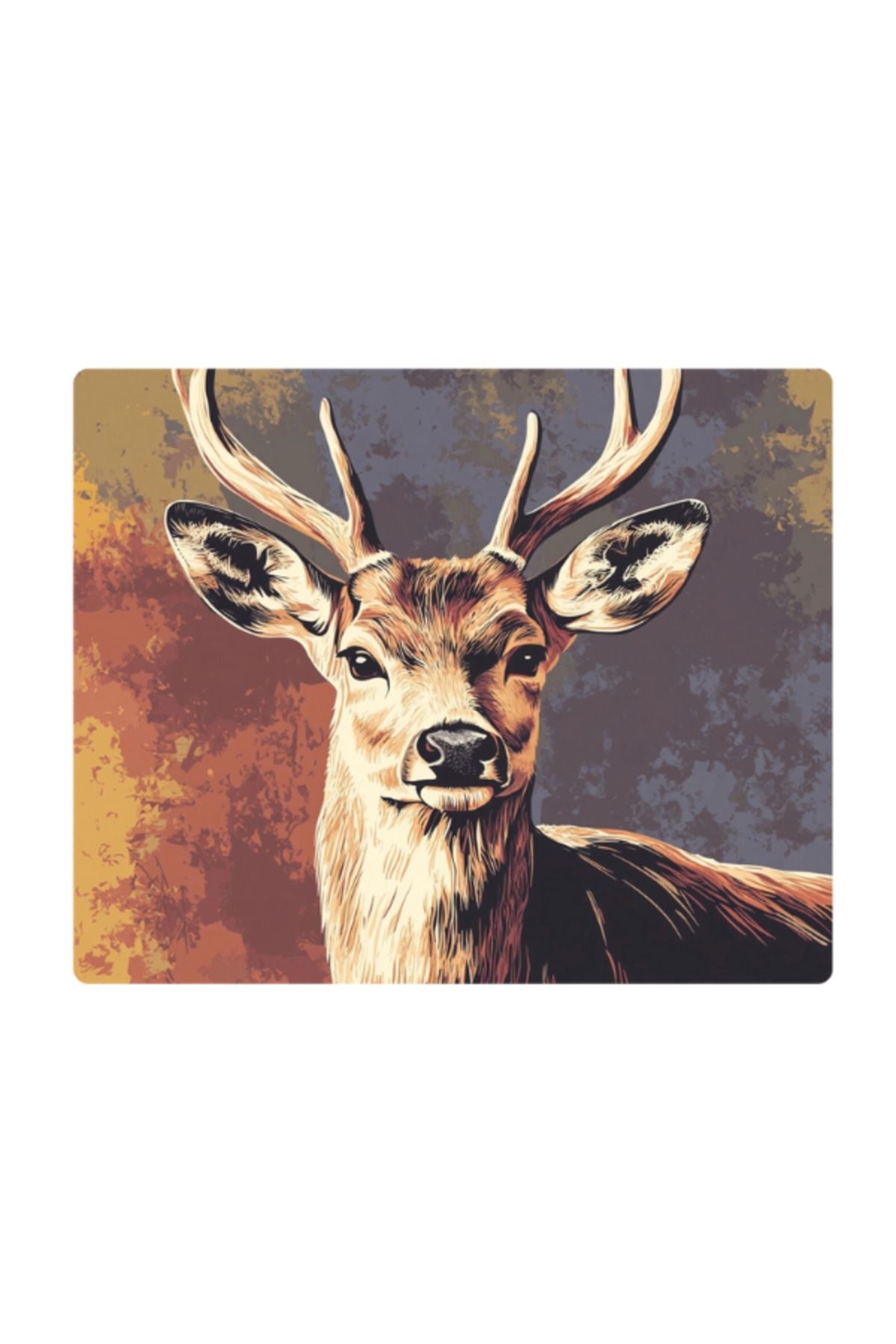 Karizmatik Geyik Baskılı Mouse Pad 18x22 cm