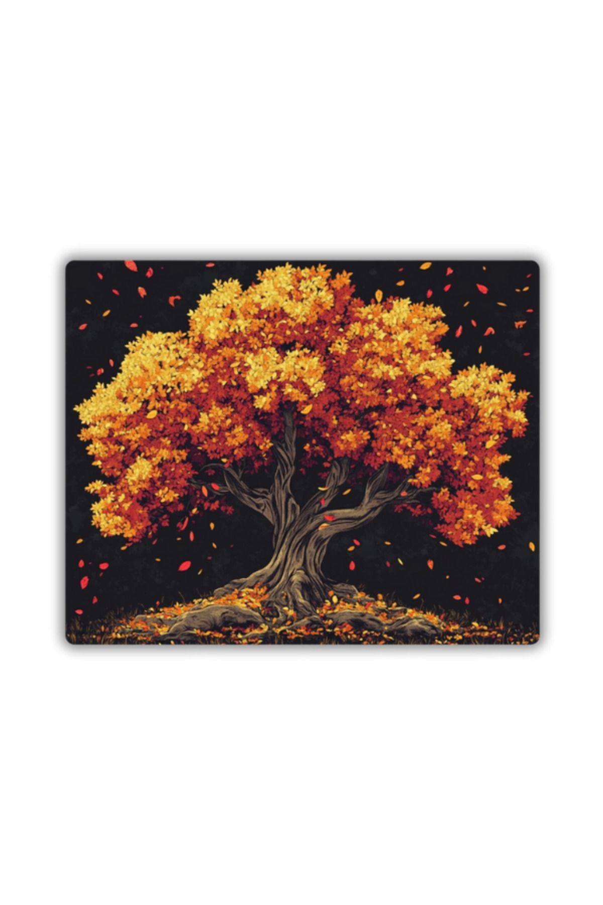 Sonbaharda Ağaç Baskılı Mouse Pad 18x22 cm