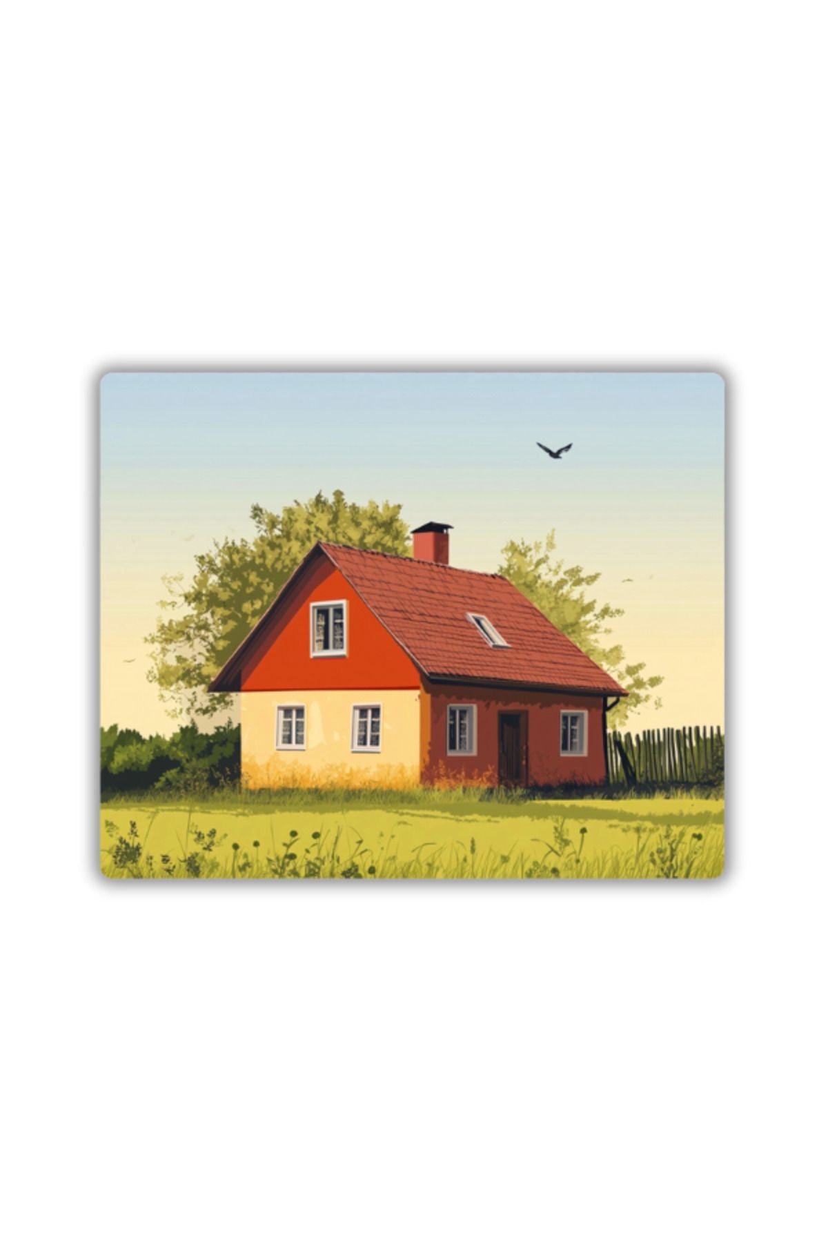 Köy Evi Baskılı Mouse Pad 18x22 cm