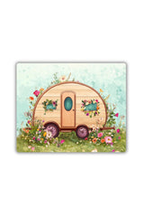 Desenli Karavan Baskılı Mouse Pad 18x22 cm
