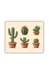 Kaktüsler Temalı Mouse Pad 18x22 cm