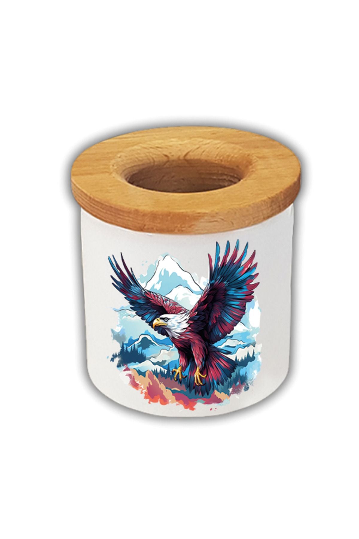Kartal Baskılı Kalemlik - Masaüstü Kalemlik Organizer