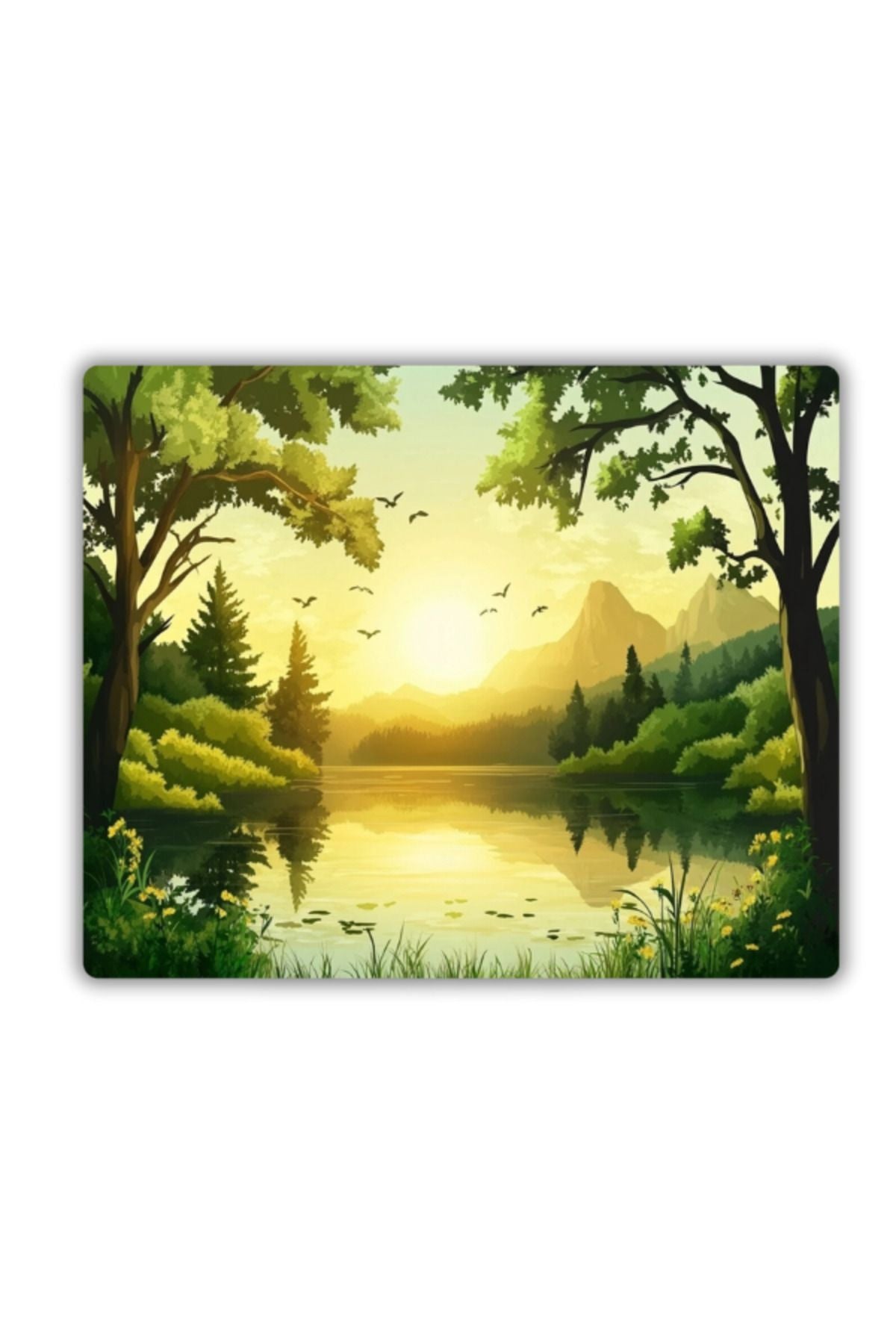 Nehir ve Doğa Baskılı Mouse Pad 18x22 cm