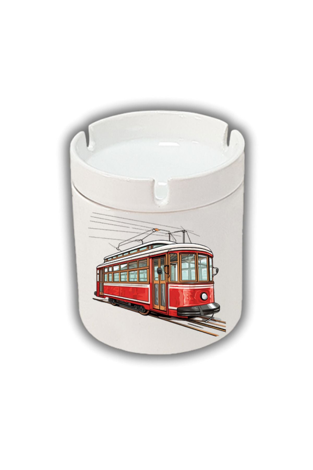Tramvay Baskılı Küllük Kül Tablası