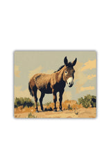 Sevimli Eşek Baskılı Mouse Pad 18x22 cm
