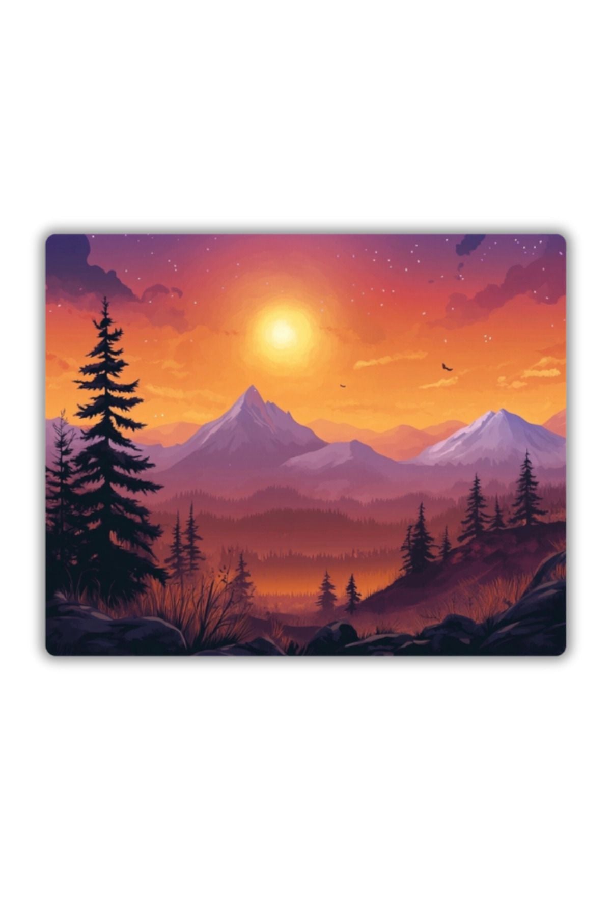 Manzara Baskılı Mouse Pad 18x22 cm