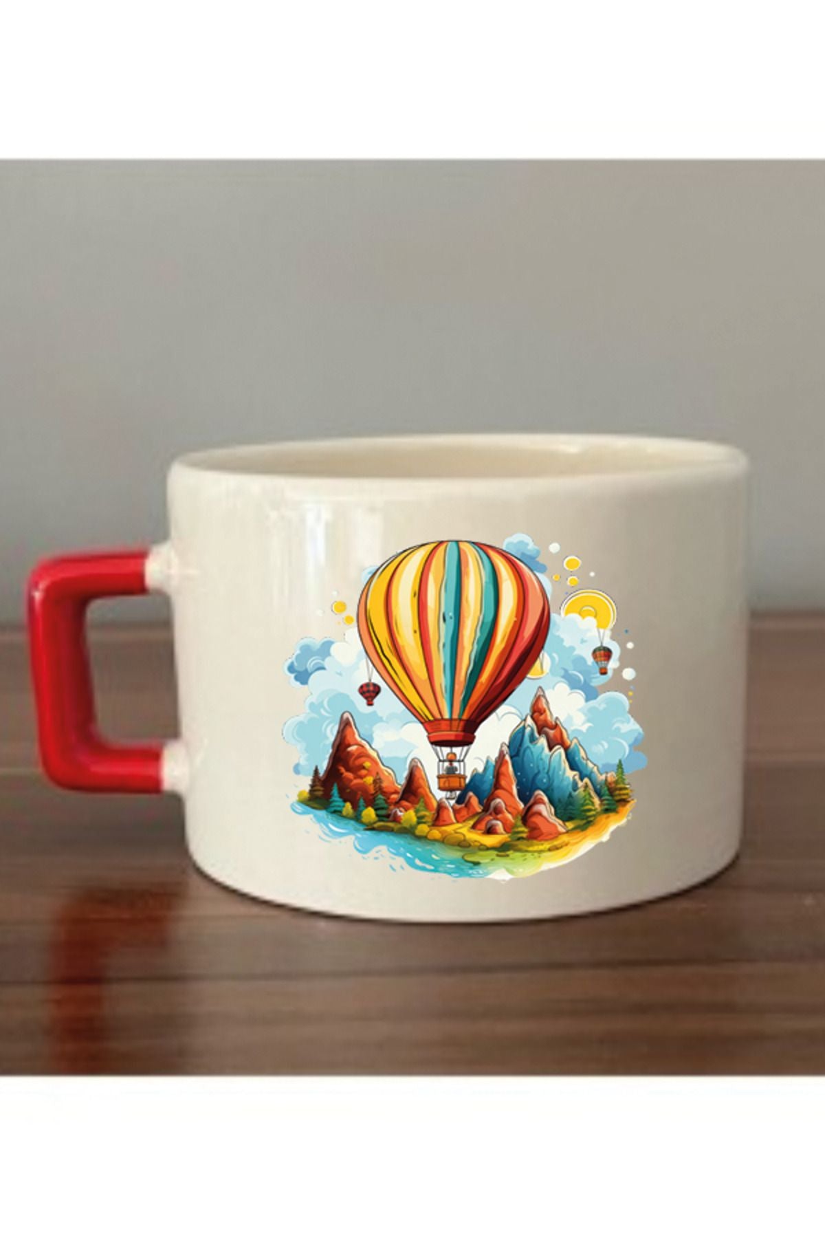 Balon Gezisi Fincan Seramik Kupa Bardak - Seramik Çay, Kahve Hediyelik Bardağı